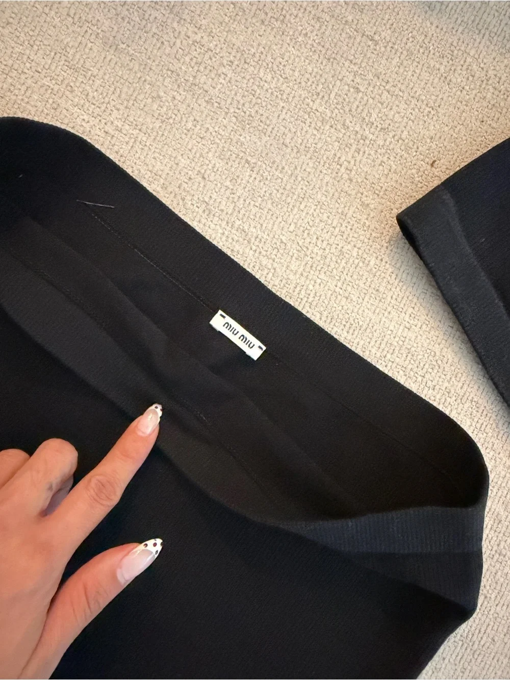 Miu Miu Black Racerback Bralette & Shorts Set - Picture 4 of 4